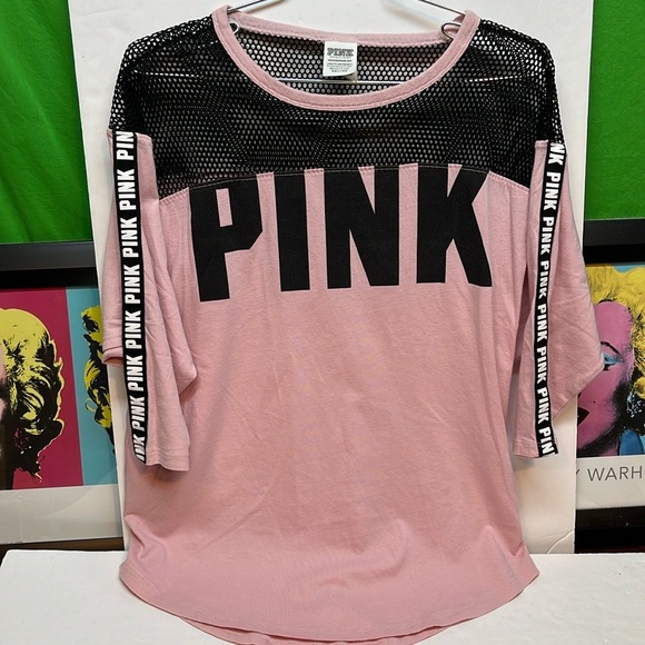 Victoria’s Secret PINK MESH BOYFRIEND JERSEY X-SMALL - Picture 2 of 8